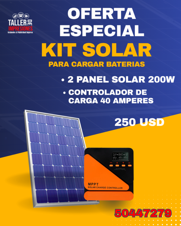 Kit Solar para Cargar Baterias